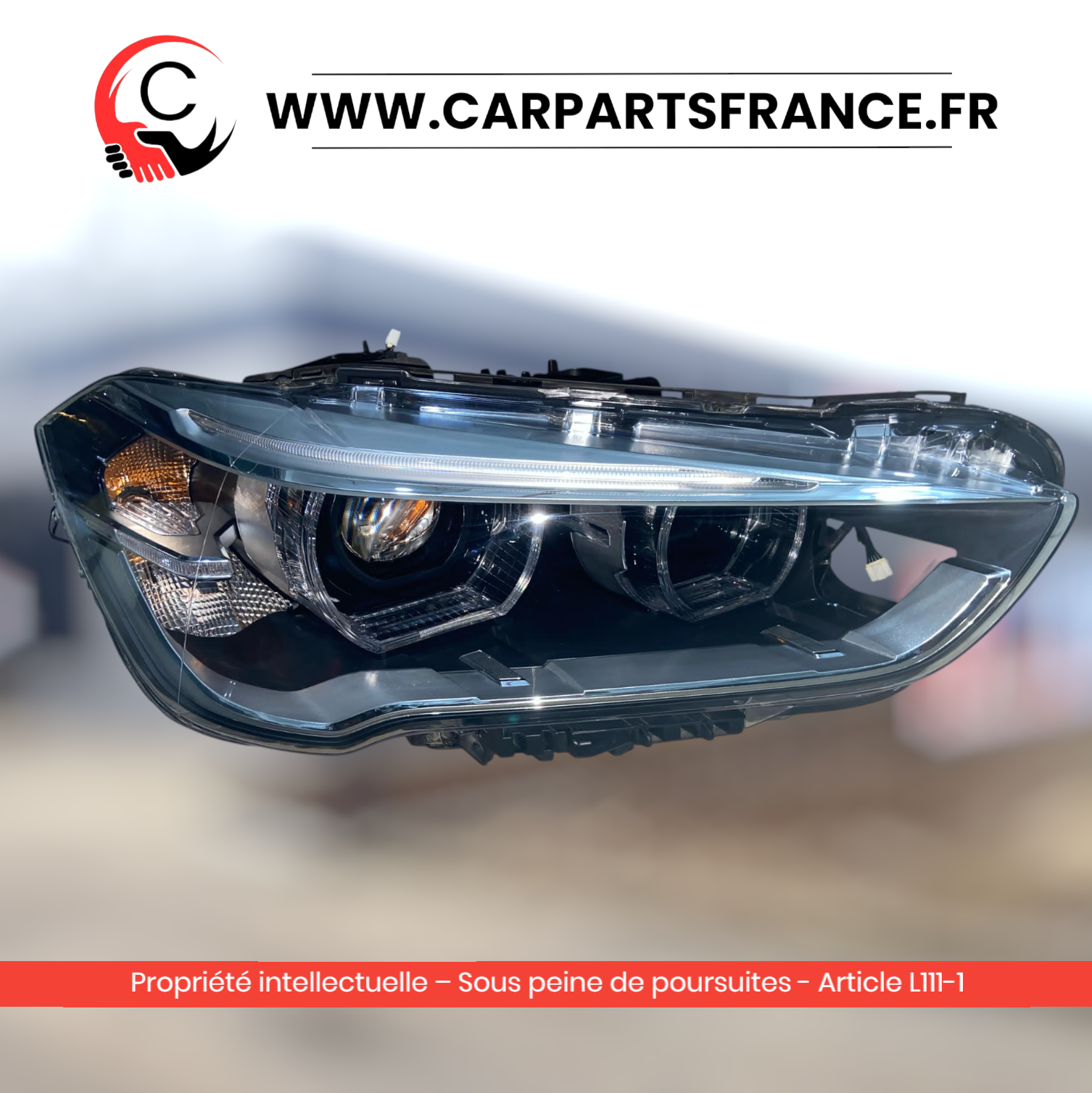 Phares avant LED d’origine BMW X1 reconditionnés gauche et droit, sans ballast ni ampoules